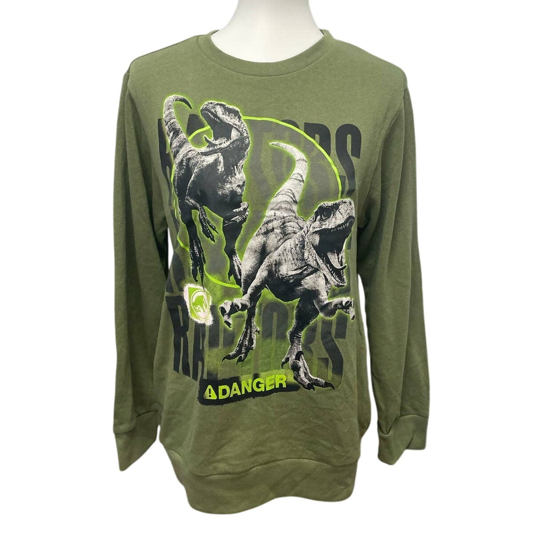 New NWT Jurassic World Dominion Mens XL Long Sleeve Raptor Dinosaur Sweatshirt
