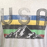 New St John's Bay Mens Large Mountain USA PolyCotton Short Sleeve Tee Shirt