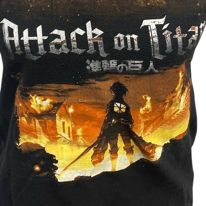 Attack on Titan Womens Medium Short Sleeve 100% Cotton Crew Neck Tee Shirt