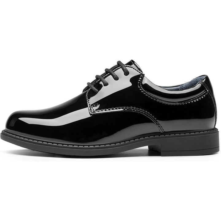 Bruno Marc Big Boys Size 6 Shiny Black Classic Lace Up Oxfords Dress Shoes