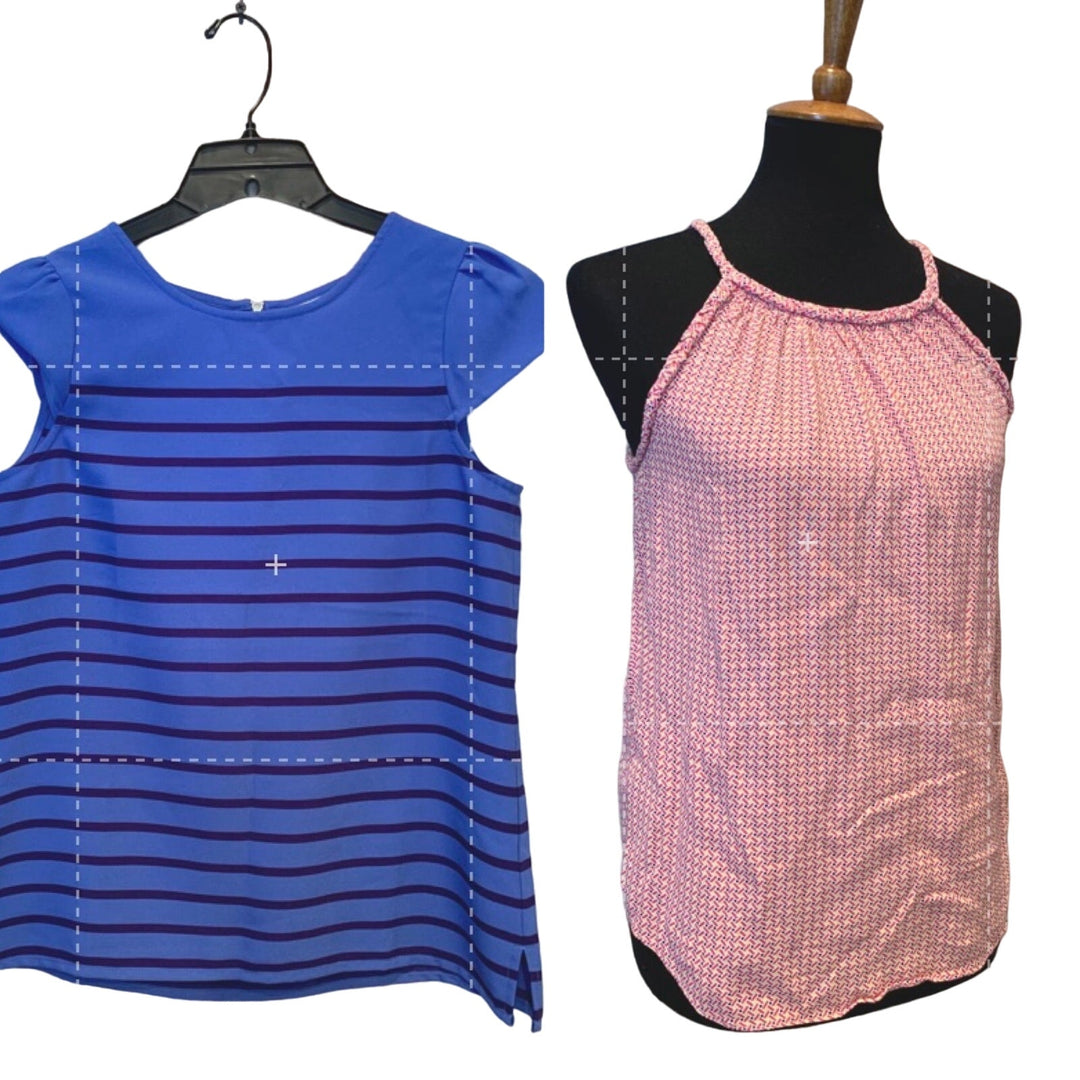GAP Loft 2 XS Sleeveless Striped Geometric Pattern Summer Tank Tops Blouses