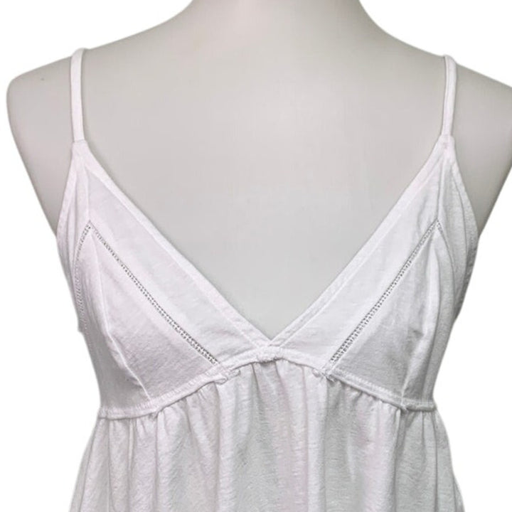 New Aerie Womens XL PolyCotton Spaghetti Strap Handkerchief Hem Tank Top