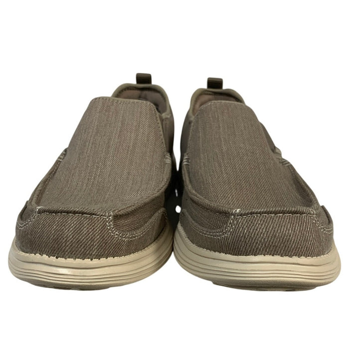 Skechers Mens Size 9 Brown Slip On Relaxed Fit Memory Foam Low Top Shoes