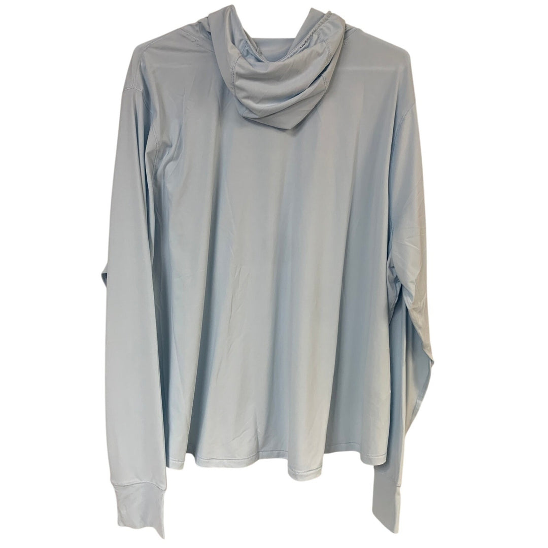 New Eddie Bauer Womens Blue Long Sleeve Solarfoil Lightweight UPF 50+ Hoodie