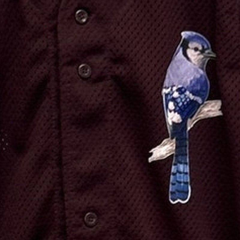 Hand Printed New Tag Team Uniform Youth Medium Button Down Baseball Mesh Jersey