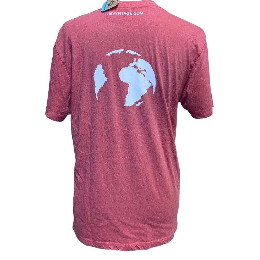 Hand Printed Upcycled Medium Saving the Planet is My Superpower Short Sleeve Tee
