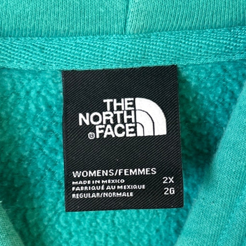 The North Face Womens 2X Blue Cotton Blend Long Sleeve Sweatshirt Hoodie w spot