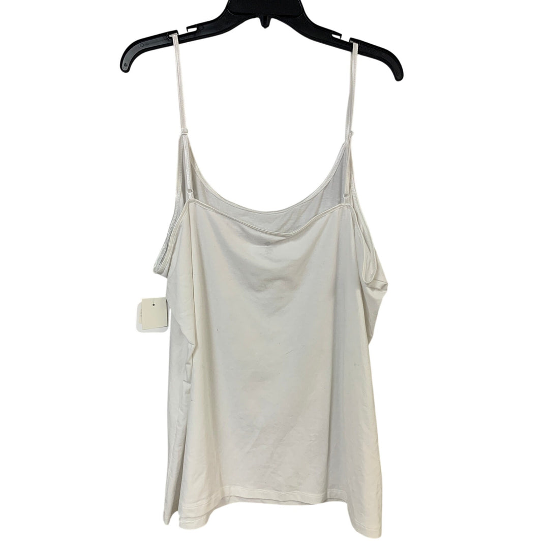 New Hand Printed Women 3X Vintage Floral Butterfly Dragonfly Thin Strap Tank Top