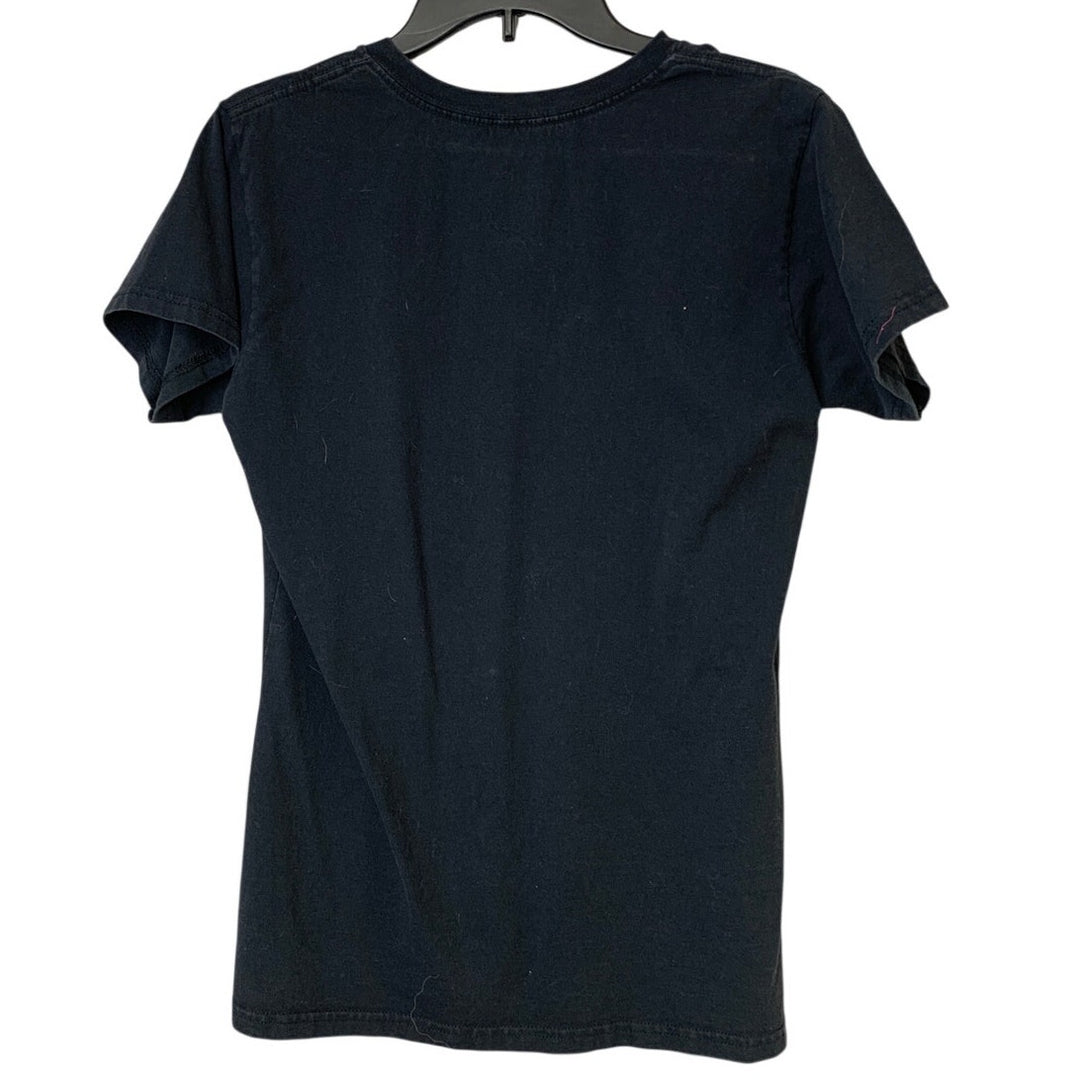Disney Store Womens Large Black Star Wars Short Sleeve V Neck Tee Shirt