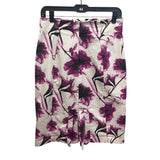 Worthington Womens Size 10 Floral Cotton Blend Unlined Long Pencil Skirt