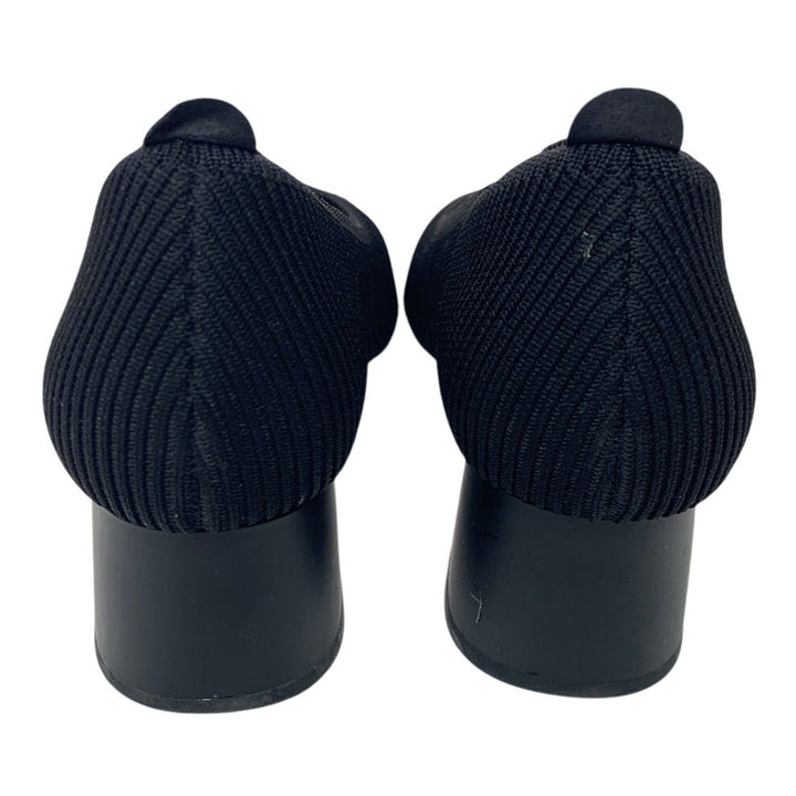 Arromic Womens Size 7W Black 1.5" Heels Ribbed Closed Square Toe Shoes