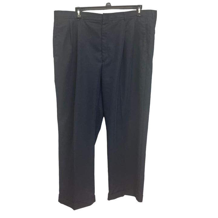 Haggar Collections Mens 44 X 29 Polyester Pleated Front Hook &amp; Eye Career Pants