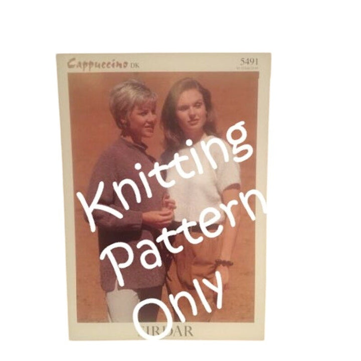 New Sirdar 5491 Cappuccino Double Knitting DK Cropped Top and Sweater Pattern