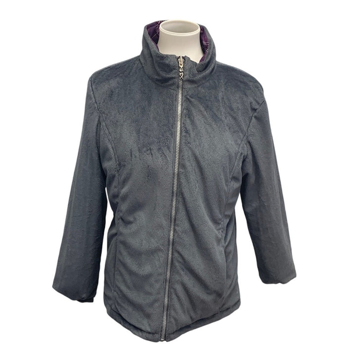 ZeroXposur Womens Large Reversible Polyester Raincoat Fleece Full Zip Jacket
