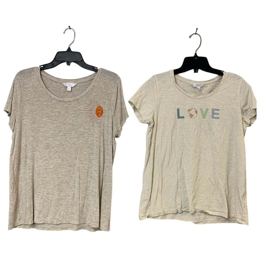 Lot of 2 Lauren Conrad Womens Large There Is Magic In Her Love Tee Shirts