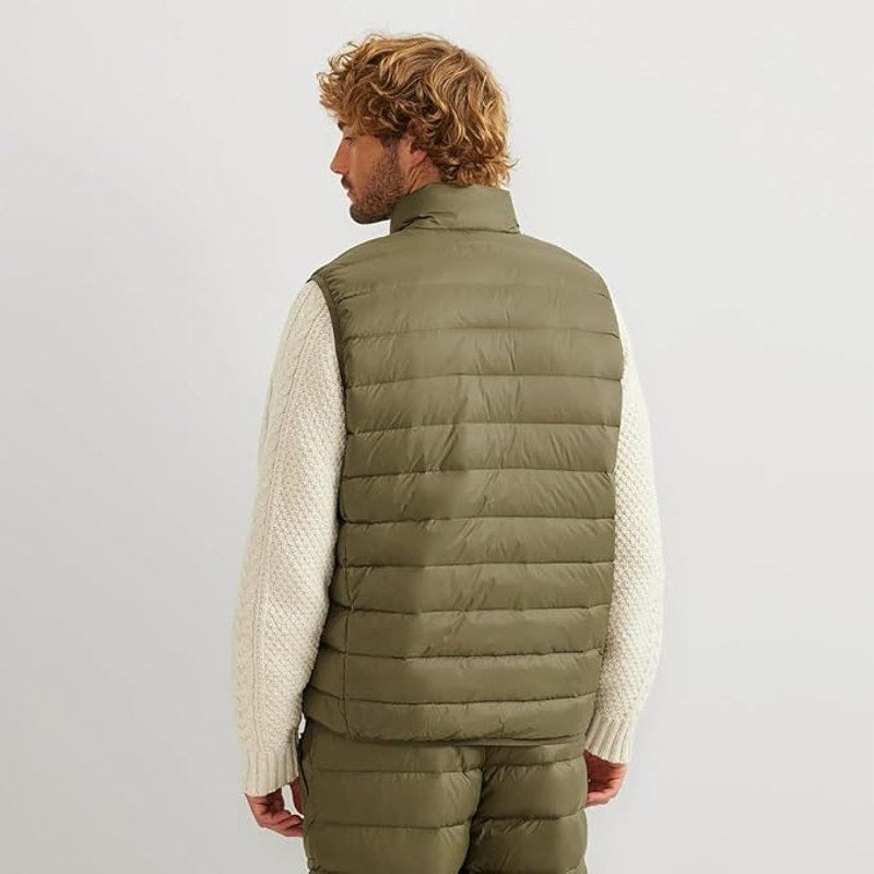 New Eddie Bauer Mens Medium Alder Green CirrusLite 650FP Down Zip Up Puffer Vest