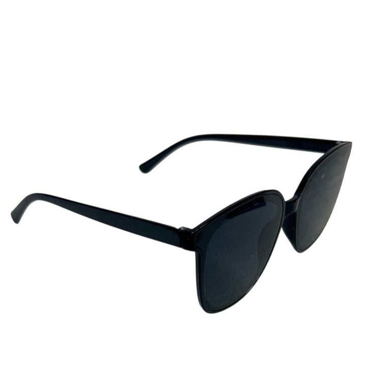 Mosanana Womens Black Frame Retro Oversized Square Plastic Sunglasses