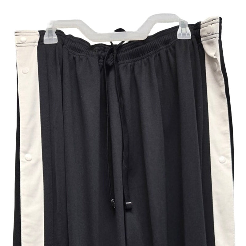 Fitness Gear Mens XXL Polyester Side Snaps Striped Drawstring Waist Track Pants