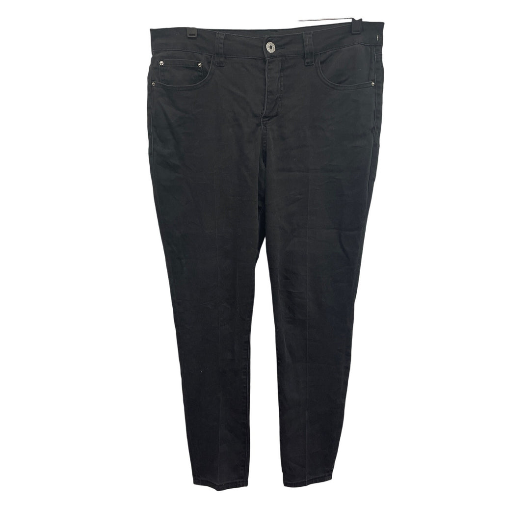 Signature Studio Womens Size 12 Stretch Cotton Lightweight Denim Black Jeans