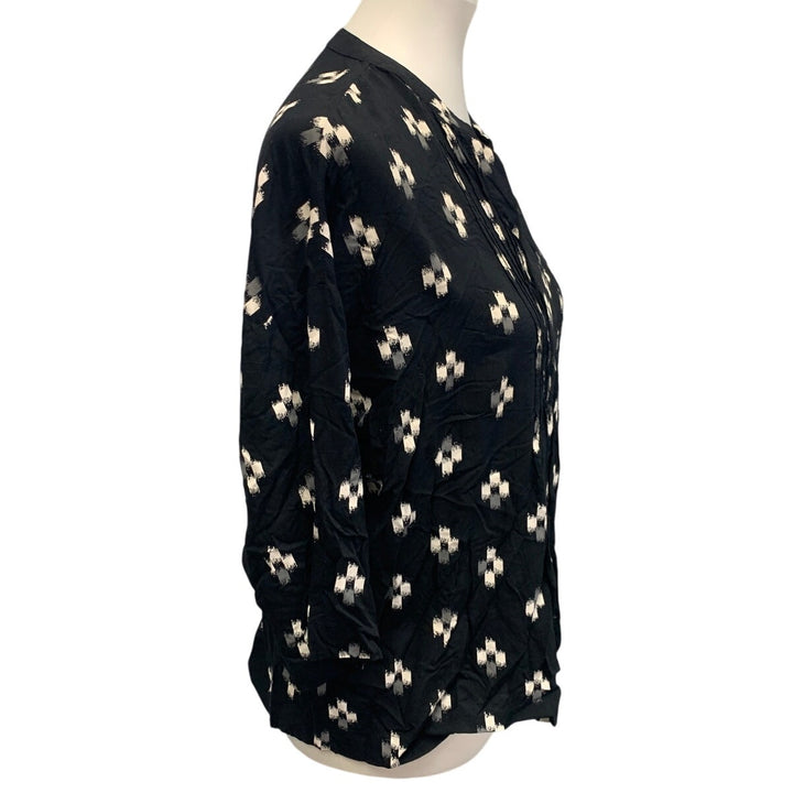 Old Navy Womens Small Long Sleeve Polka Dot Lightweight 100% Rayon Blouse Shirt