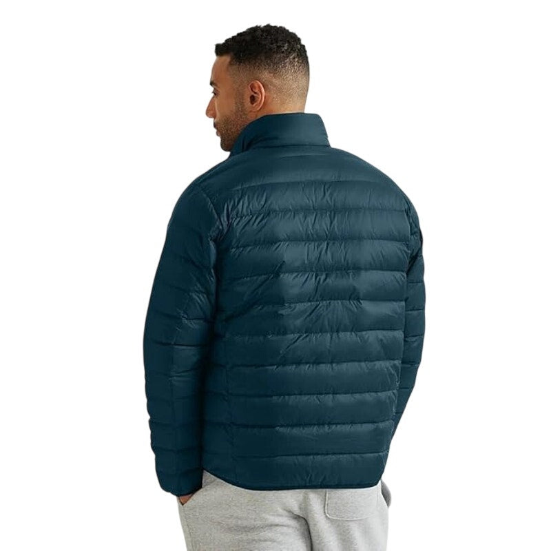 New Eddie Bauer Mens Small Navy Blue CirrusLite 650FP Down Zip Up Puffer Jacket