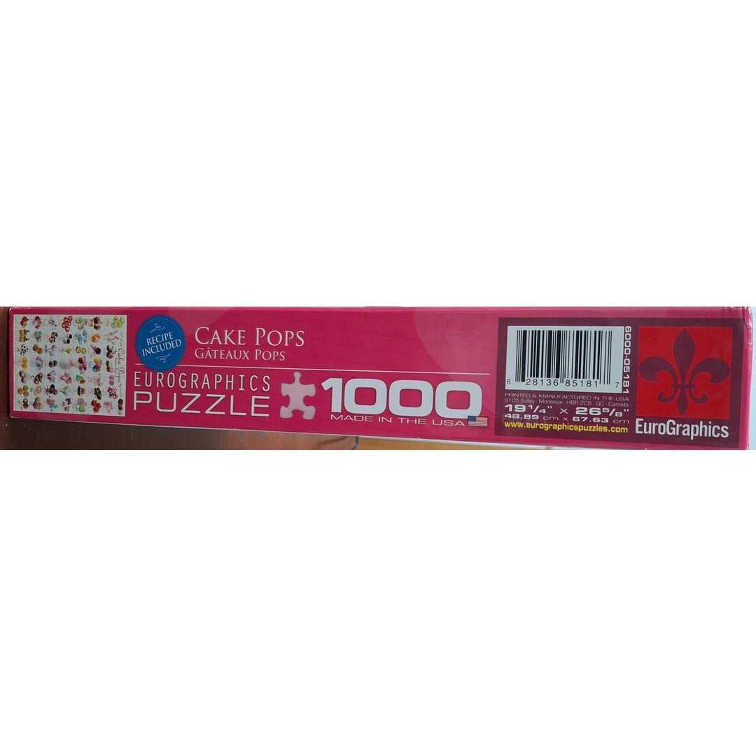 Eurographics Puzzle Cake Pops Dessert 1000 Piece Jigsaw Puzzle w Recipe