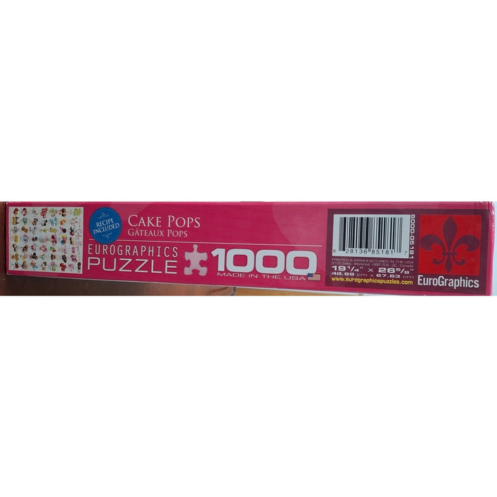 Eurographics Puzzle Cake Pops Dessert 1000 Piece Jigsaw Puzzle w Recipe