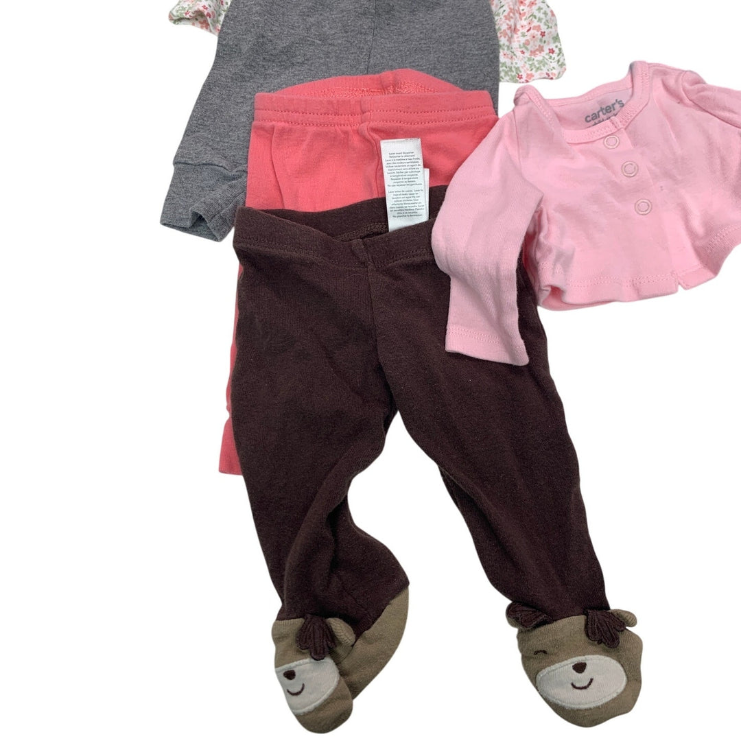 Newborn Baby Girl Sleepers One Pieces Pants Pink Outfits Clothing Lot of 9 Items
