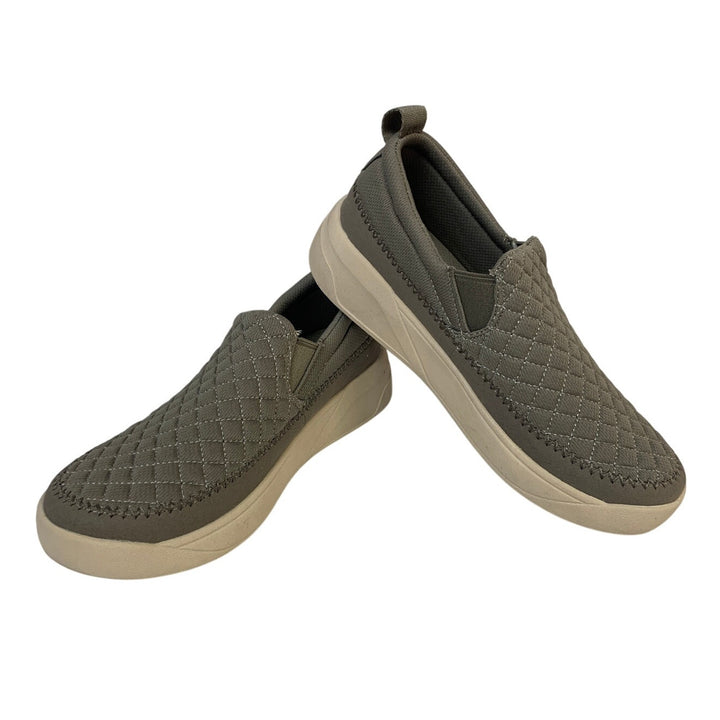 Staheekum Womens Size 9 Taupe Sneakers Quilted Slip On Round Toe Shoes