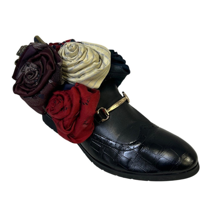 Handmade Upcycled Tie Rose Mens Loafer Flower Table Decor Wall Hanging Gift