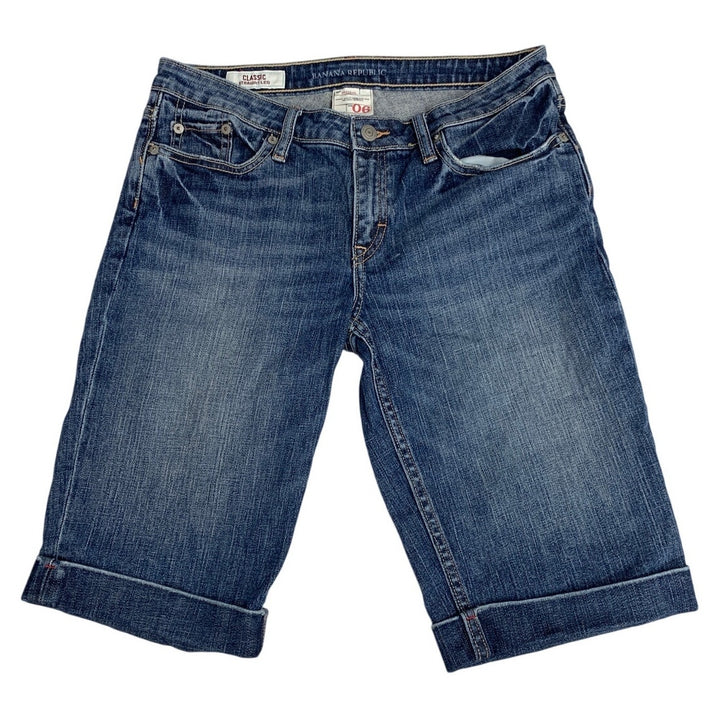 Banana Republic Womens Size 6 Stretch Classic Straight Leg Denim Jean Shorts