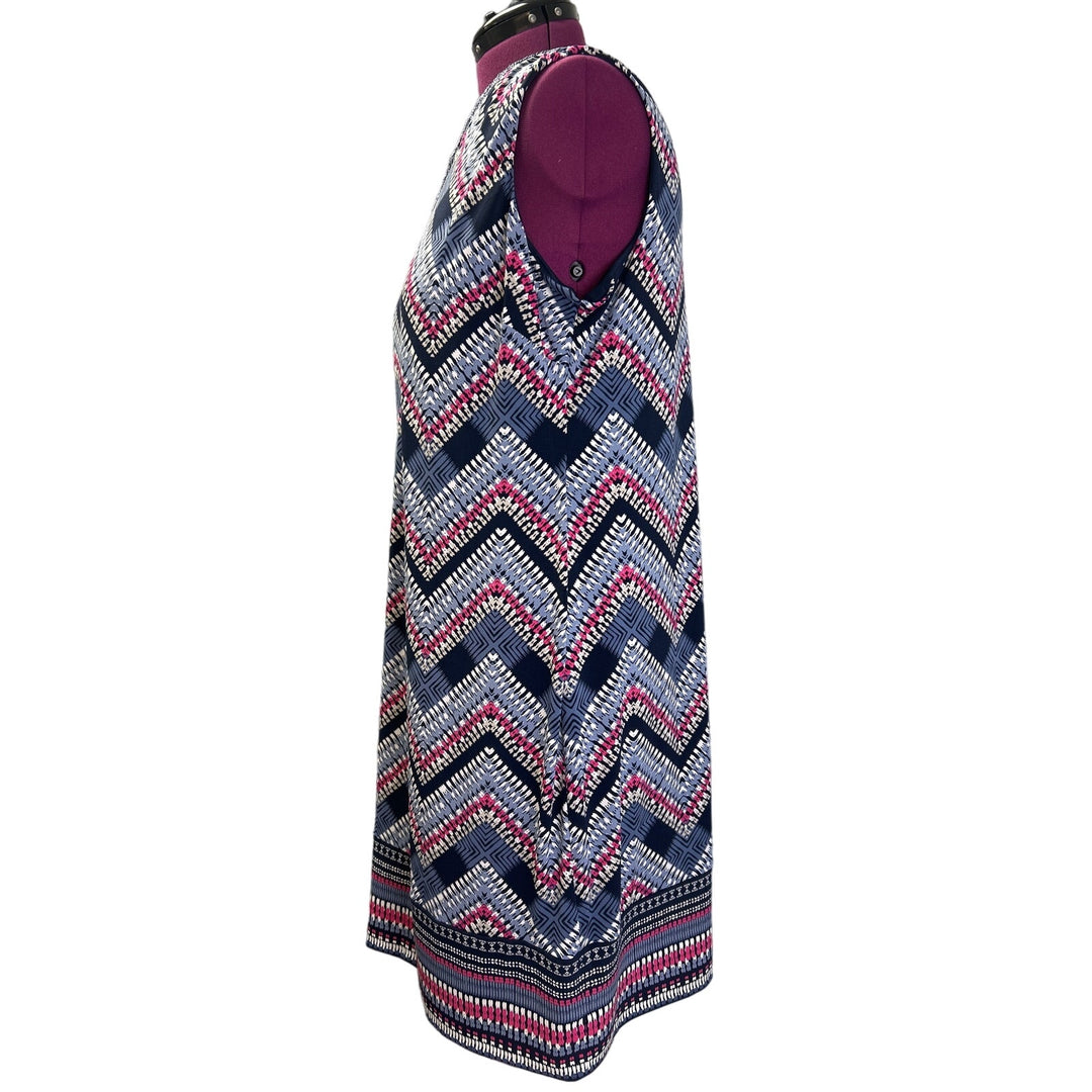 JM Collection Womens Plus Size 3X Sleeveless Beaded Chevron Stripe Sheath Dress
