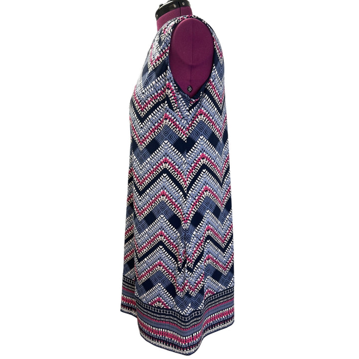 JM Collection Womens Plus Size 3X Sleeveless Beaded Chevron Stripe Sheath Dress