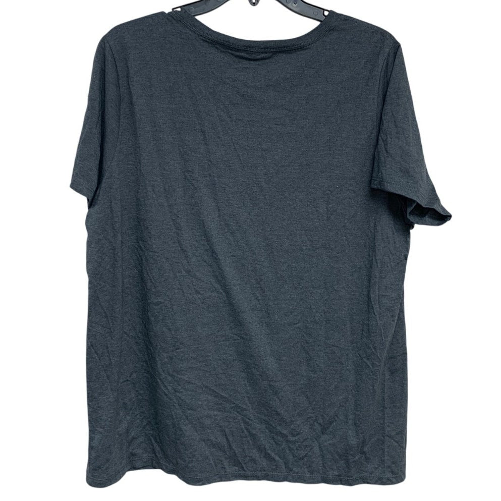 New Gildan Womens 2X Heathered You Go Girl Short Sleeve Crew Neck Tee Shirt