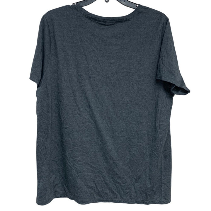 New Gildan Womens 2X Heathered You Go Girl Short Sleeve Crew Neck Tee Shirt