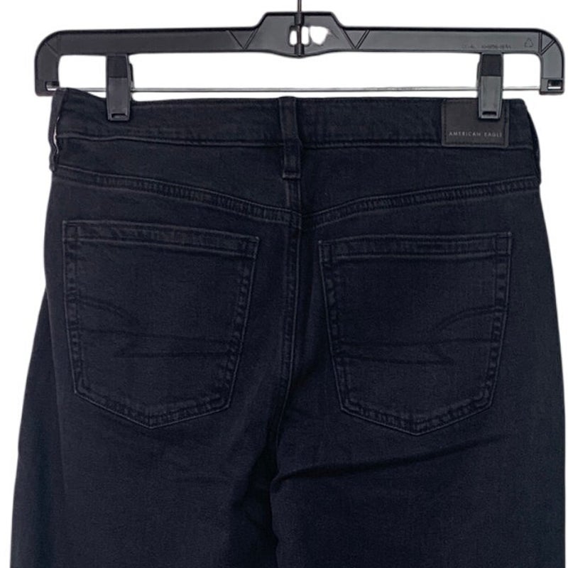 New American Eagle Womens Size 4 Regular Cotton Blend 90s Wide Leg Crop Jeans