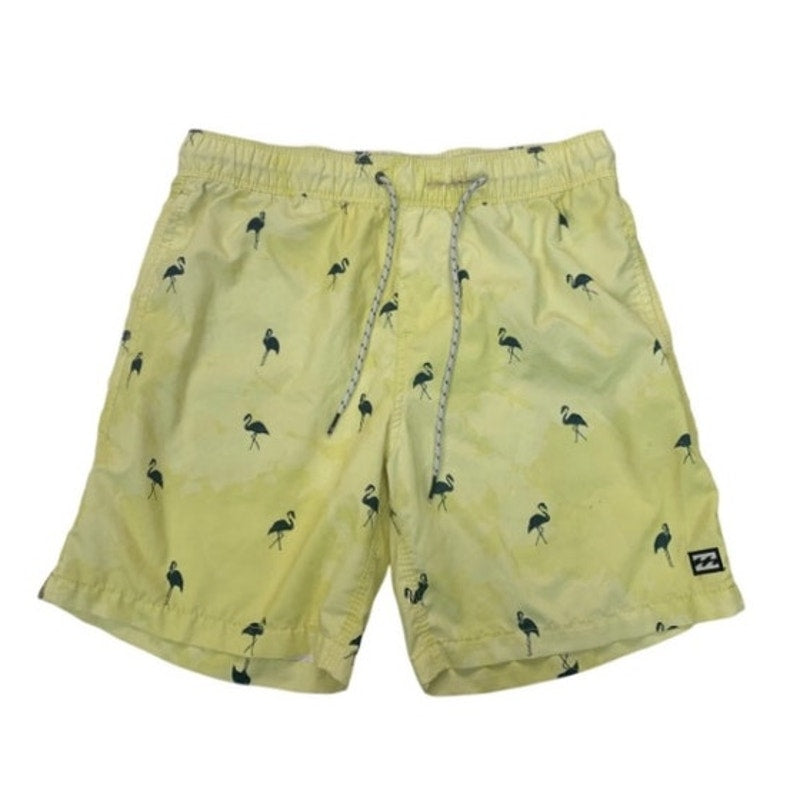 2 Yellow Mens Medium Pineapple Drawstring Waist Unlined Swim Shorts Trunks