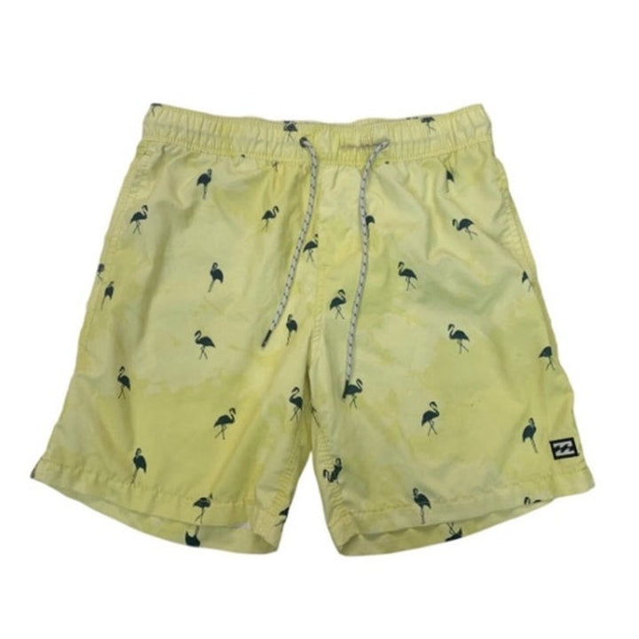 2 Yellow Mens Medium Pineapple Drawstring Waist Unlined Swim Shorts Trunks
