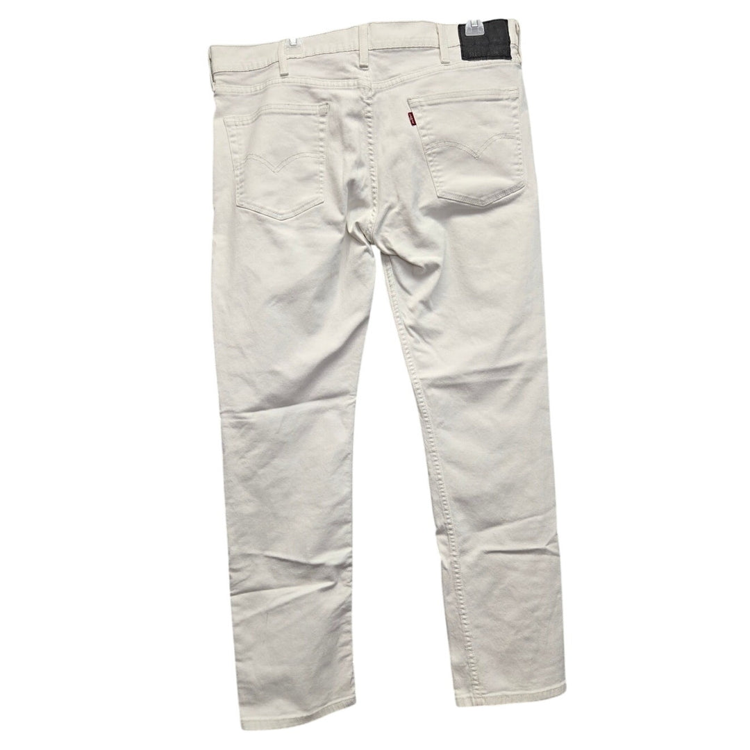 Levi Strauss &amp; Co Mens 38X32 White Slim Fit Cotton Elastane Denim Jeans