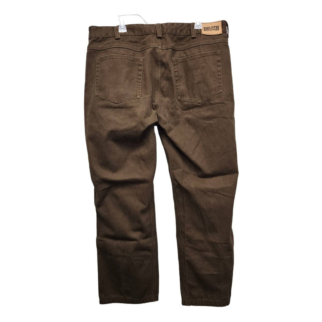 Duluth Trading Co Mens 42X34 Brown 100% Cotton Straight Cut Denim Jeans