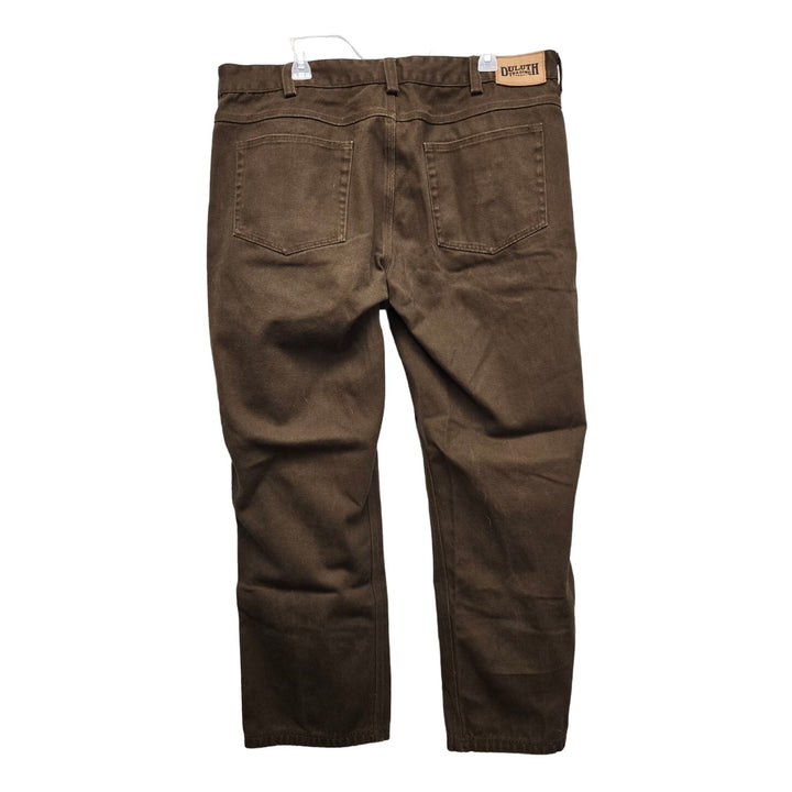 Duluth Trading Co Mens 42X34 Brown 100% Cotton Straight Cut Denim Jeans
