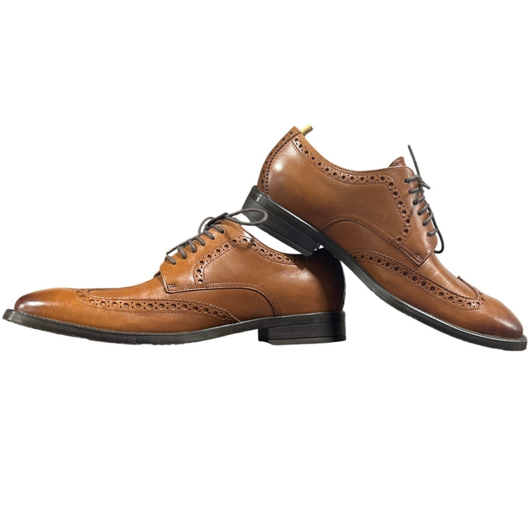 New Cole Haan Men Size 9 British Tan Leather Wing Oxford Lace Up Grand 360 Shoes