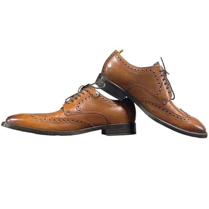New Cole Haan Men Size 9 British Tan Leather Wing Oxford Lace Up Grand 360 Shoes