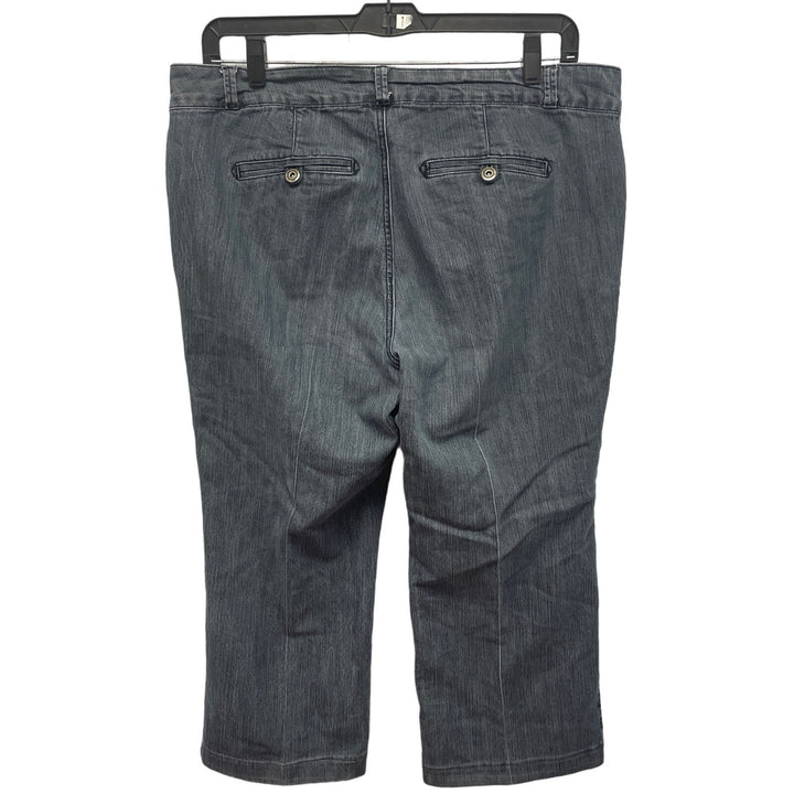 Ashley Stewart Size 18W Medium Wash Straight Leg Stretch Cotton Denim Blue Jeans