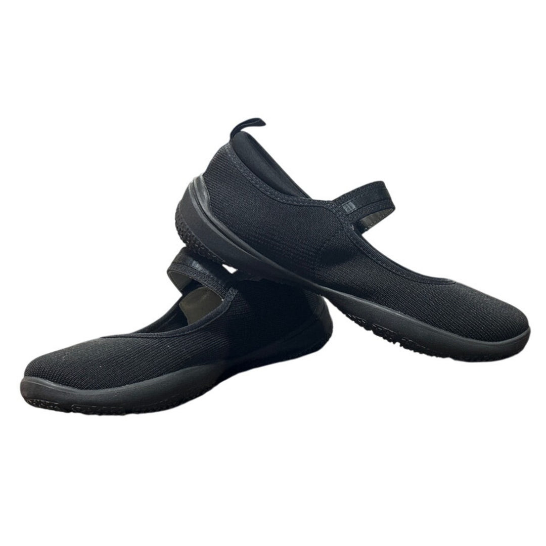 New JSport Womens Size 7 Black Fabric Hook Loop Closure Melody Mary Jane Shoes