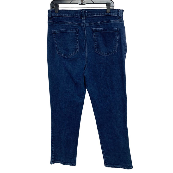 Gloria Vanderbilt Womens Size 16 Cotton Blend Amanda Dark Wash Denim Blue Jeans