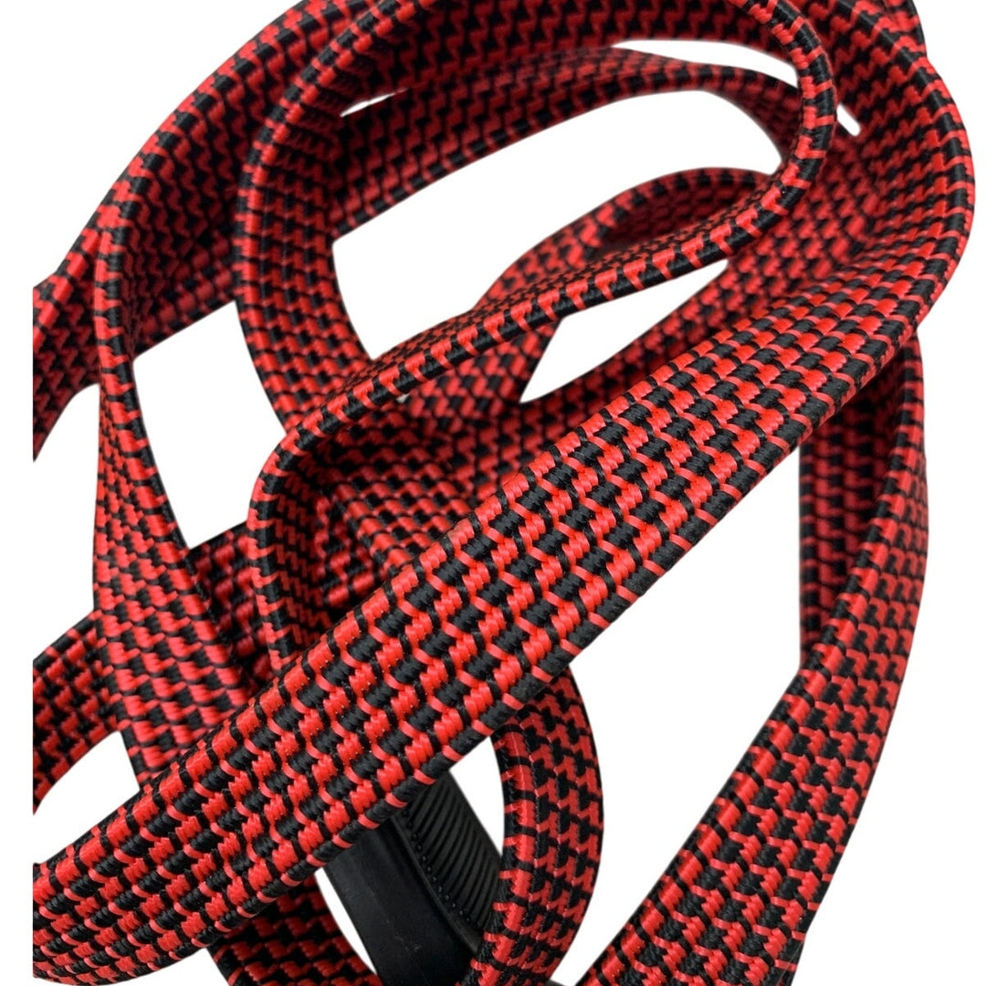 Pair of Red Woven 80" Long Strap Double Hook End Strapping Cords VG Condition