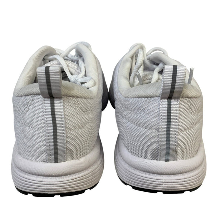 Kirkland Signature Mens 8.5 White Sneaker Comfort Walker Lace Up Round Toe Shoes