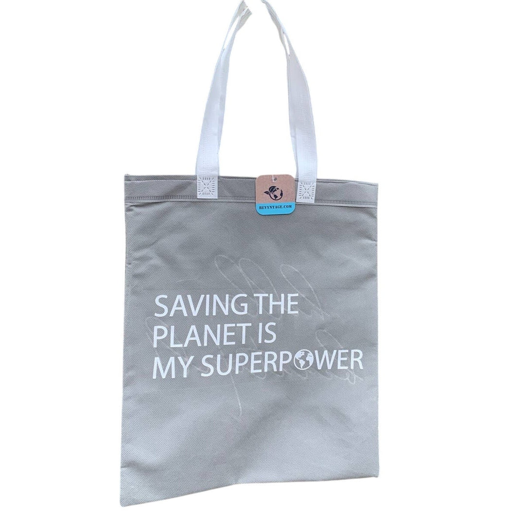 Upcycled Hand Printed Flower Peony Aster Floral Saving the Planet Tote Bag