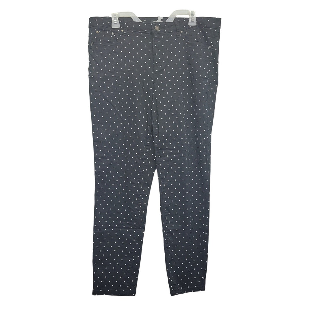 Needle &amp; Cloth Womens 16 Skinny Ankle Polka a Dot Jeans w Pockets